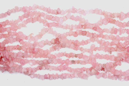Rose Quartz Gemstone Beads, 5x8mm, Chip Beads